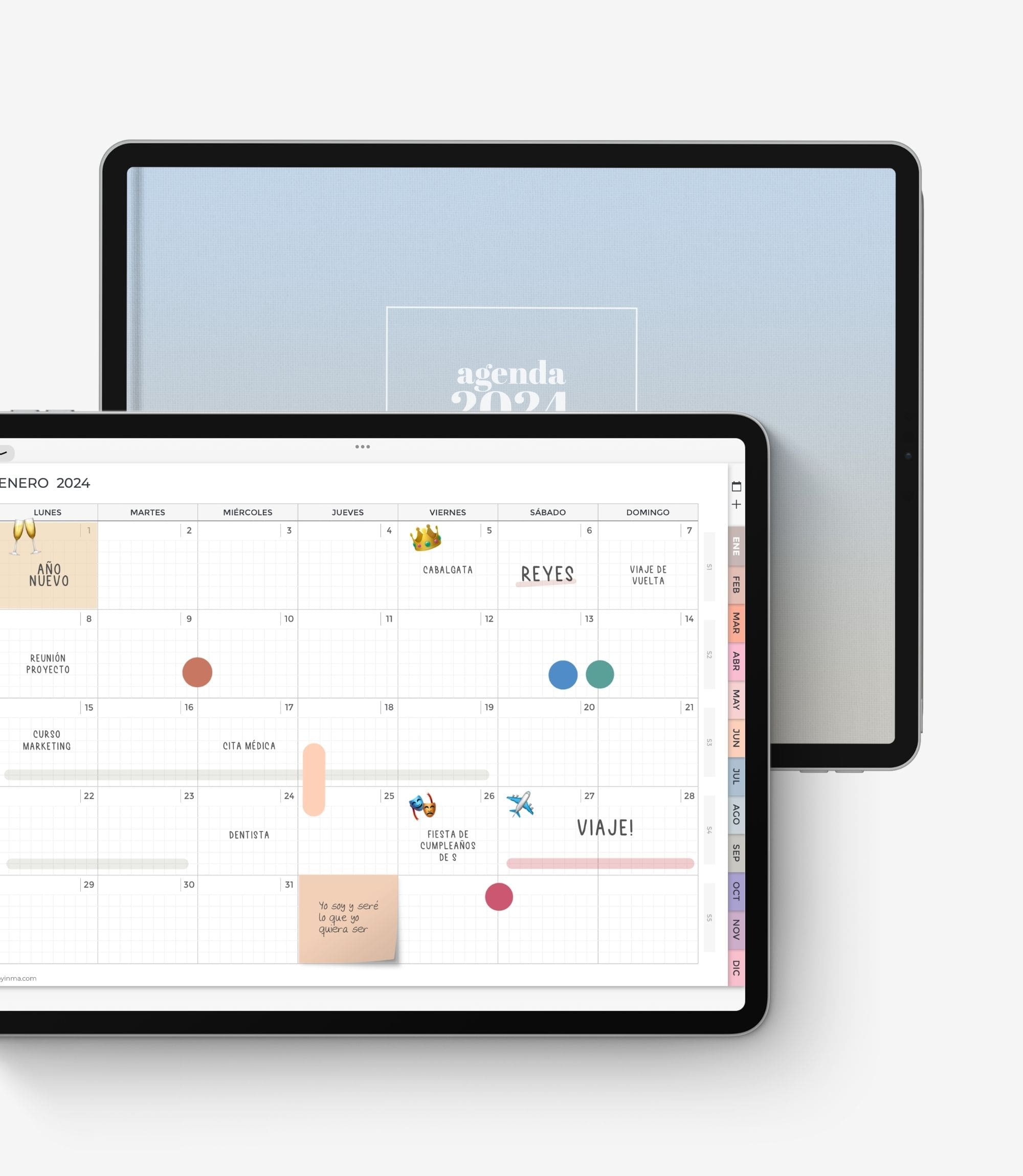 Agenda digital 2024 sencilla - Planificador para iPad - BY INMA