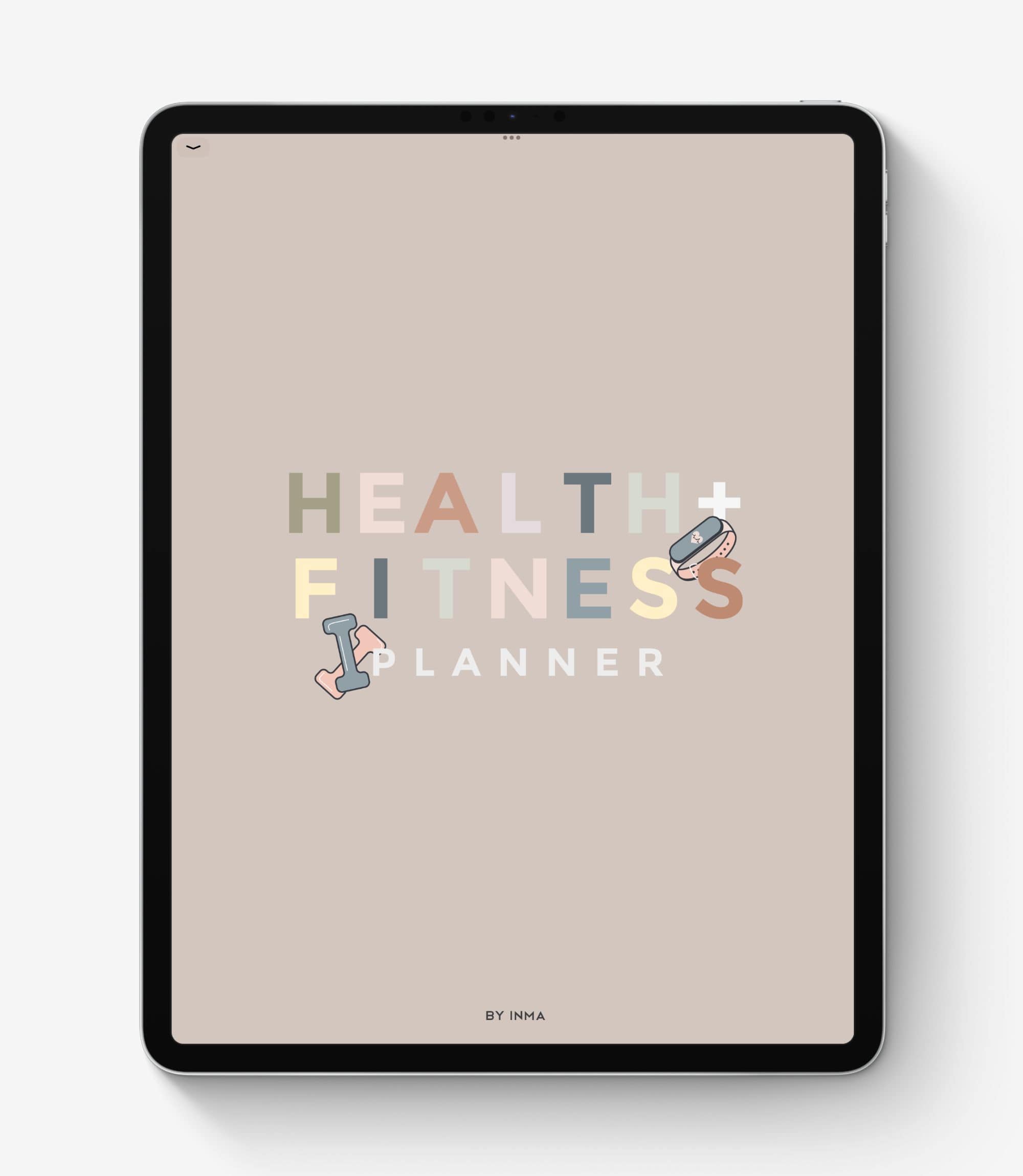 Digital health & fitness planner. Workout tracker iPad – By Inma