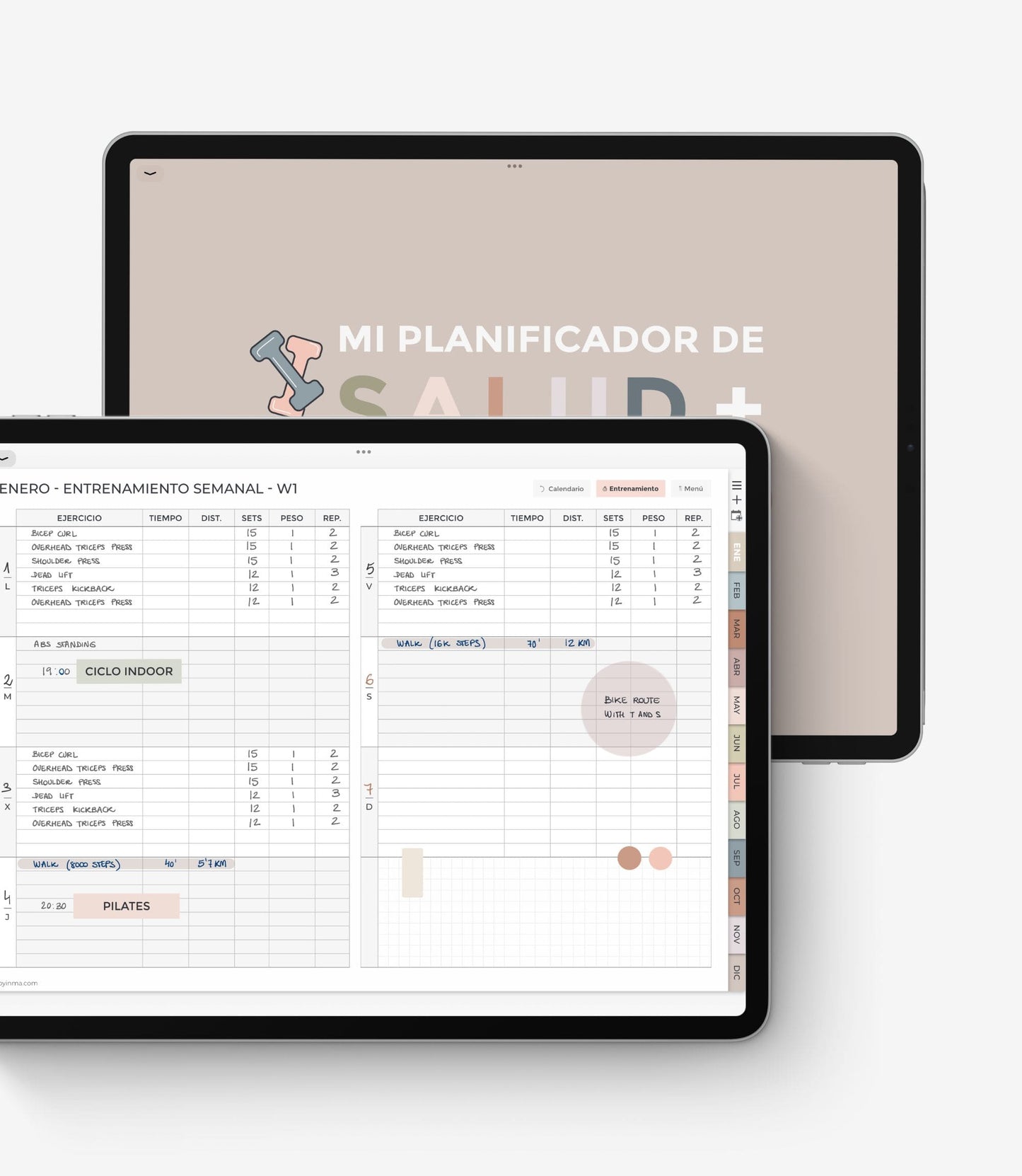 Agenda digital fitness y salud - Versión vertical