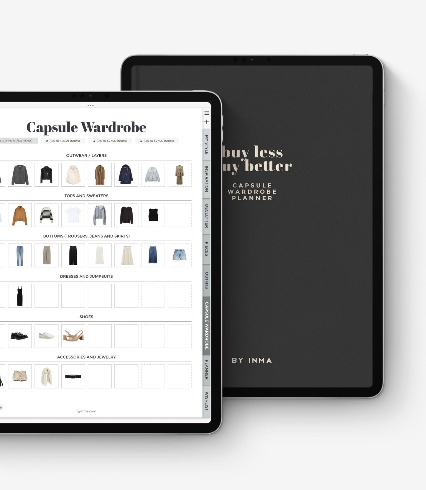Planificador digital de armario cápsula