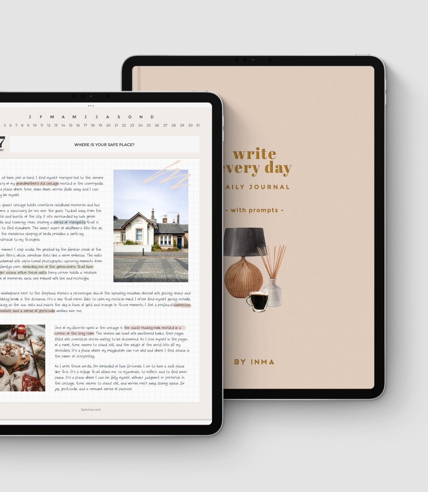 Diario digital con sugerencias de escritura