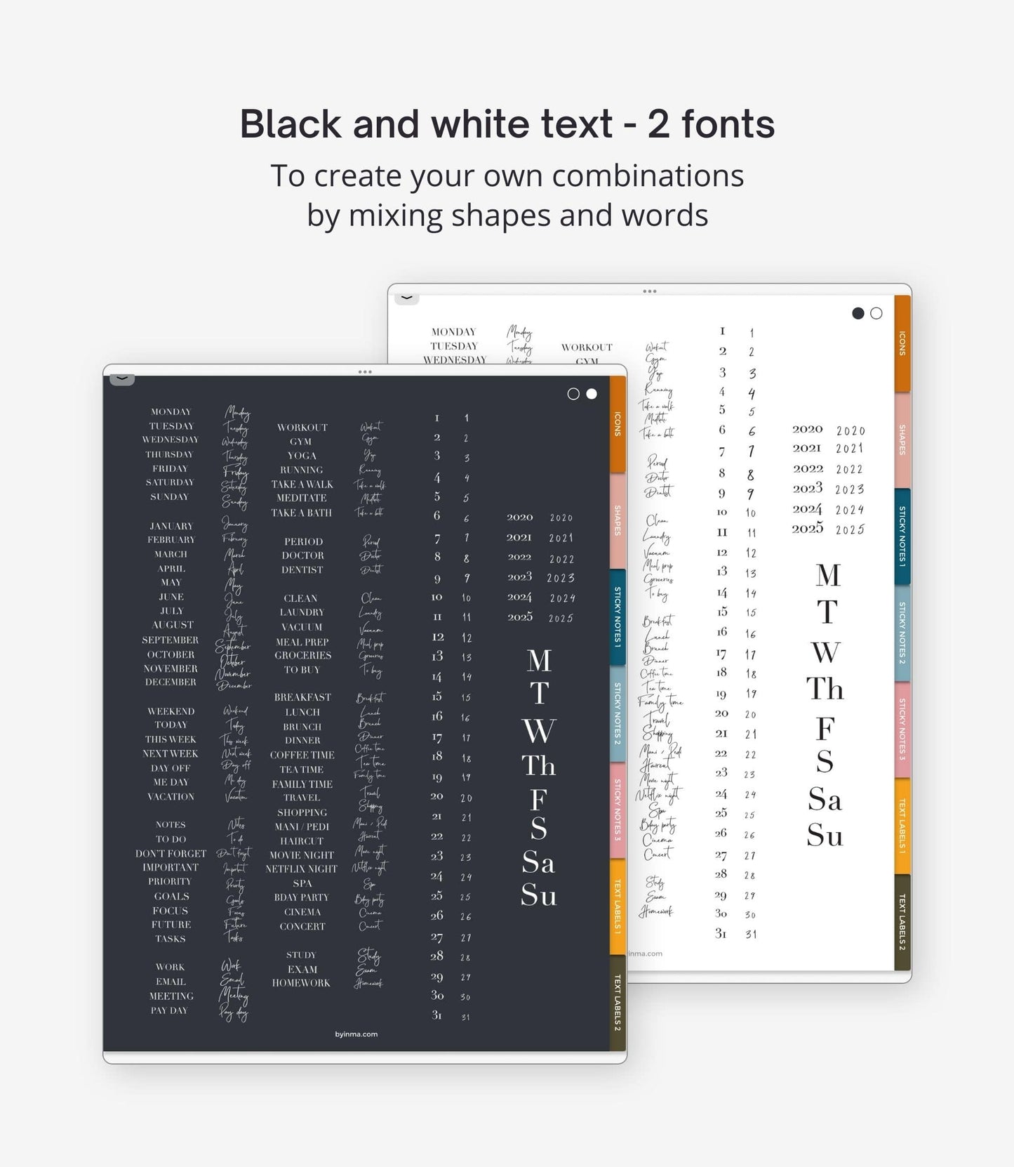 Digital sticker book - Midcentury