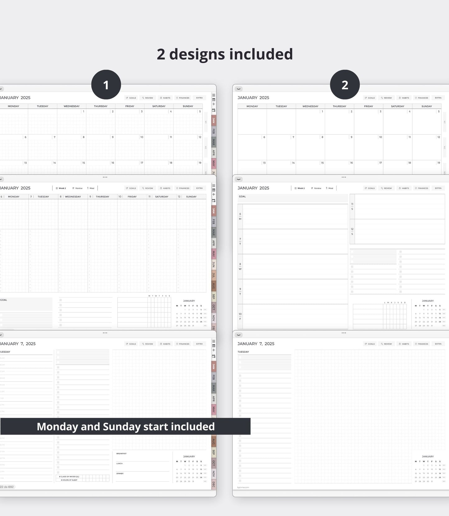 2025 digital planner - Landscape version