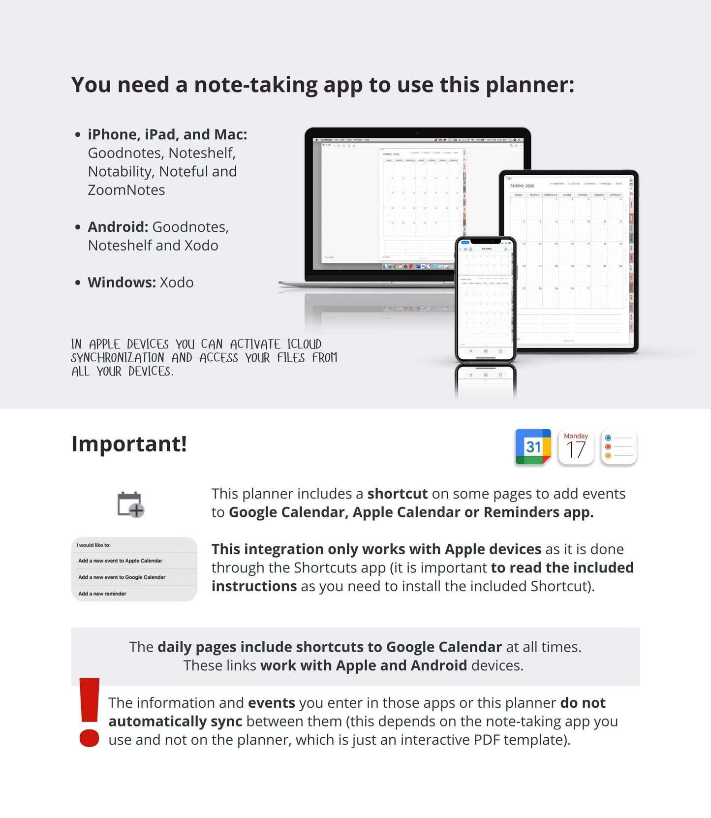 2025 digital planner - Portrait version