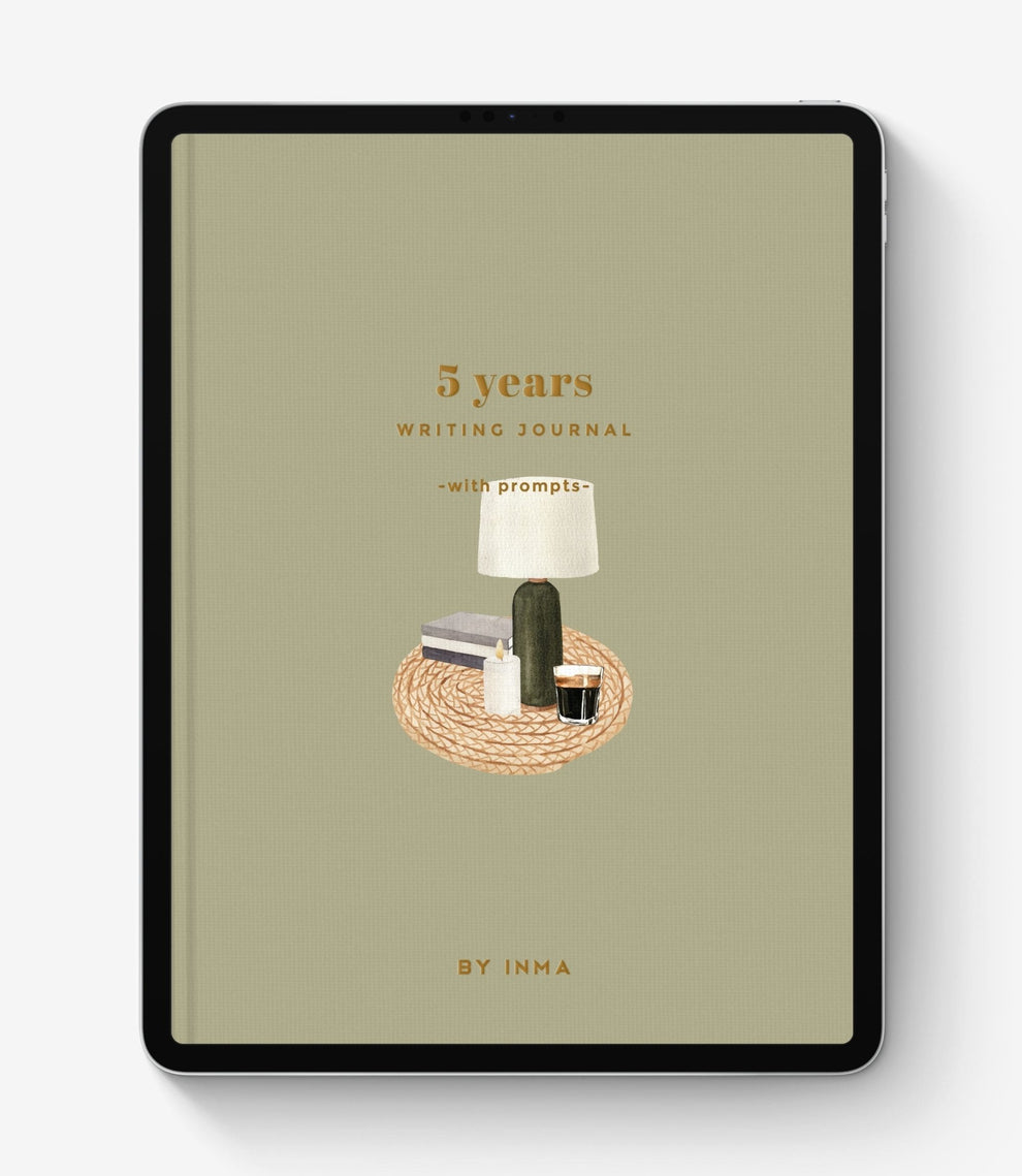 Journal 5 5-year digital journal iPad - 365 writing prompts book - BY INMA – By Inma