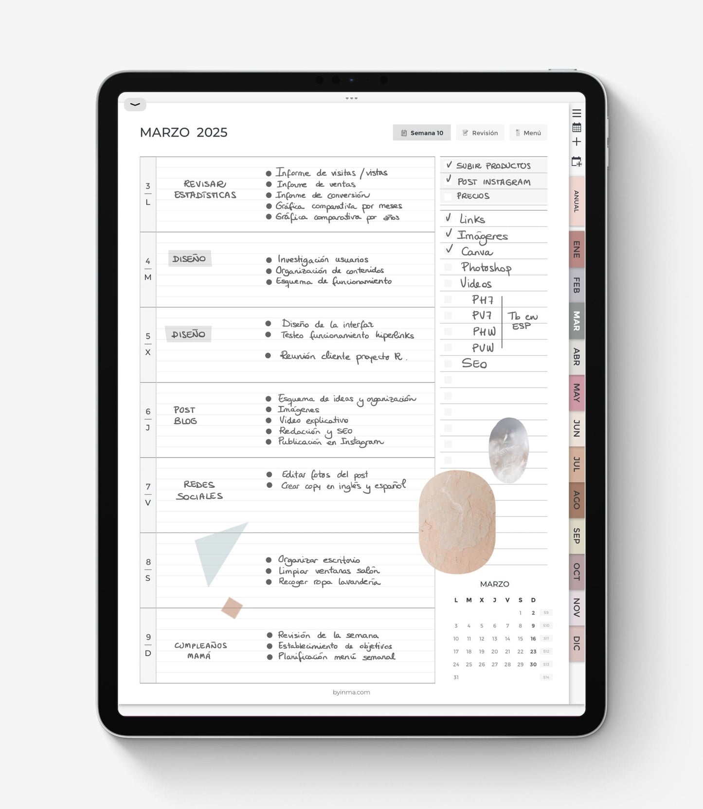 2025 digital planner - Landscape version