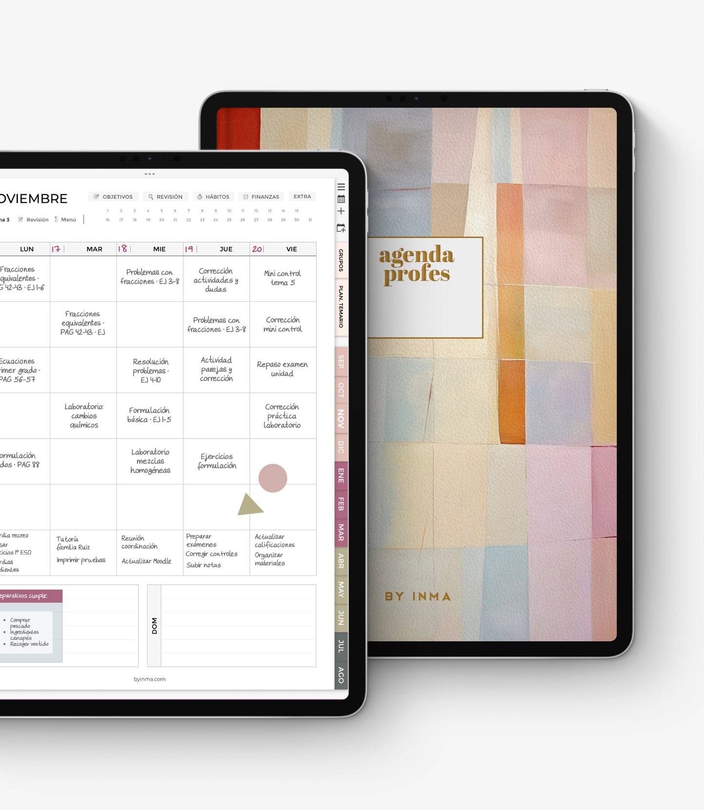 Undated digital planner for teachers - Spanish version (Portrait)