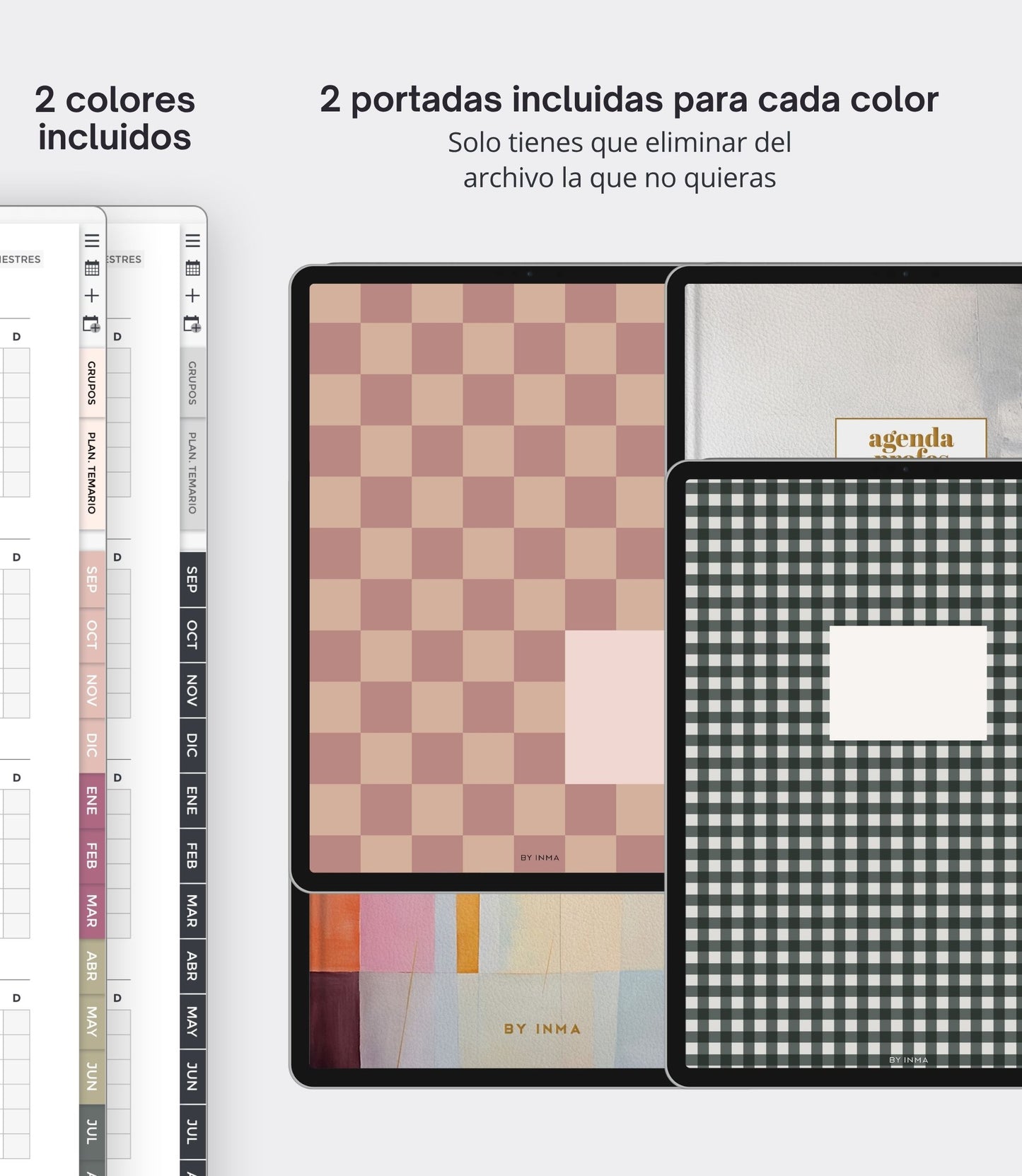 Undated digital planner for teachers - Spanish version (Portrait)