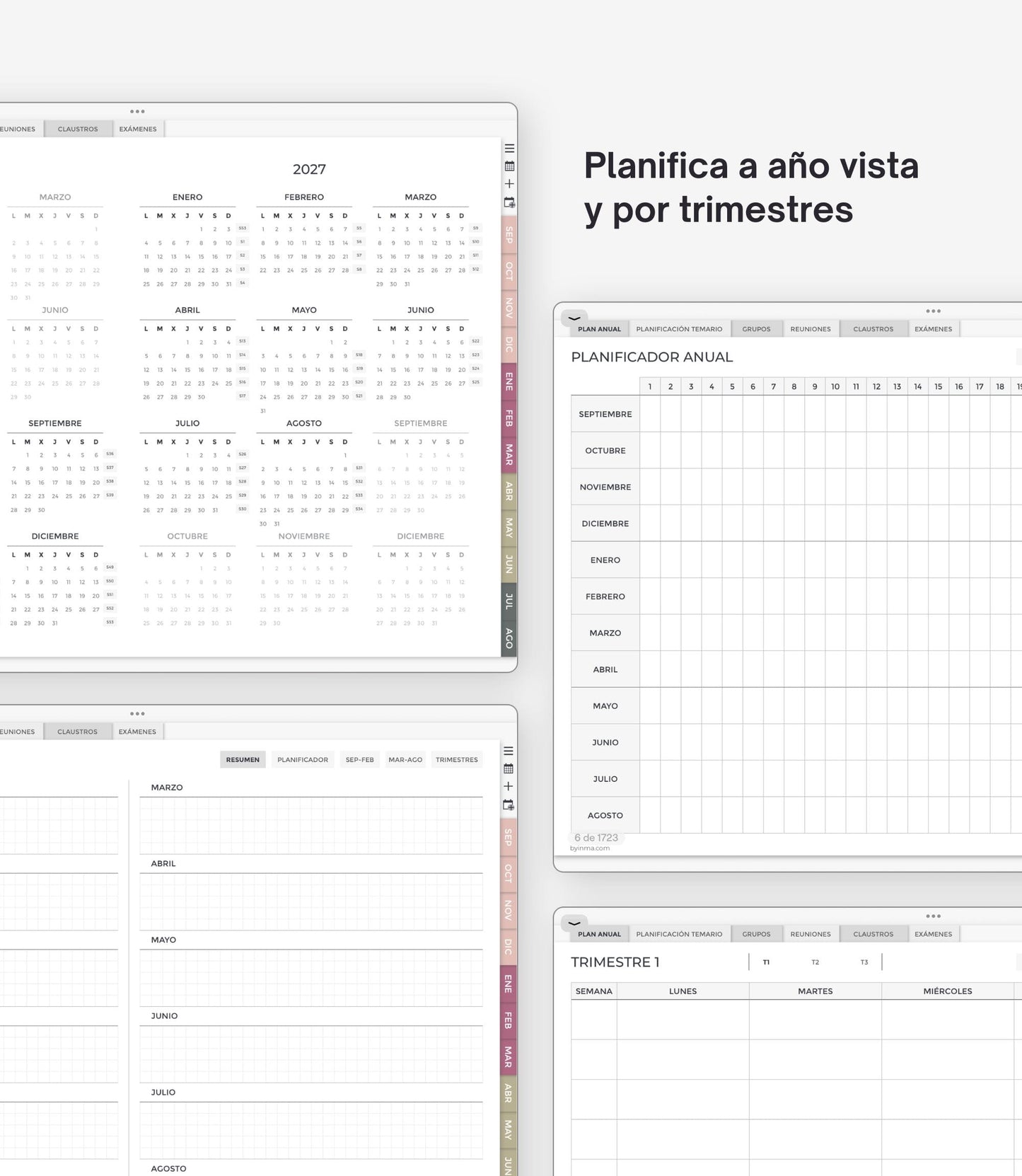 Agenda digital para profes 2026-2027 - Versión horizontal