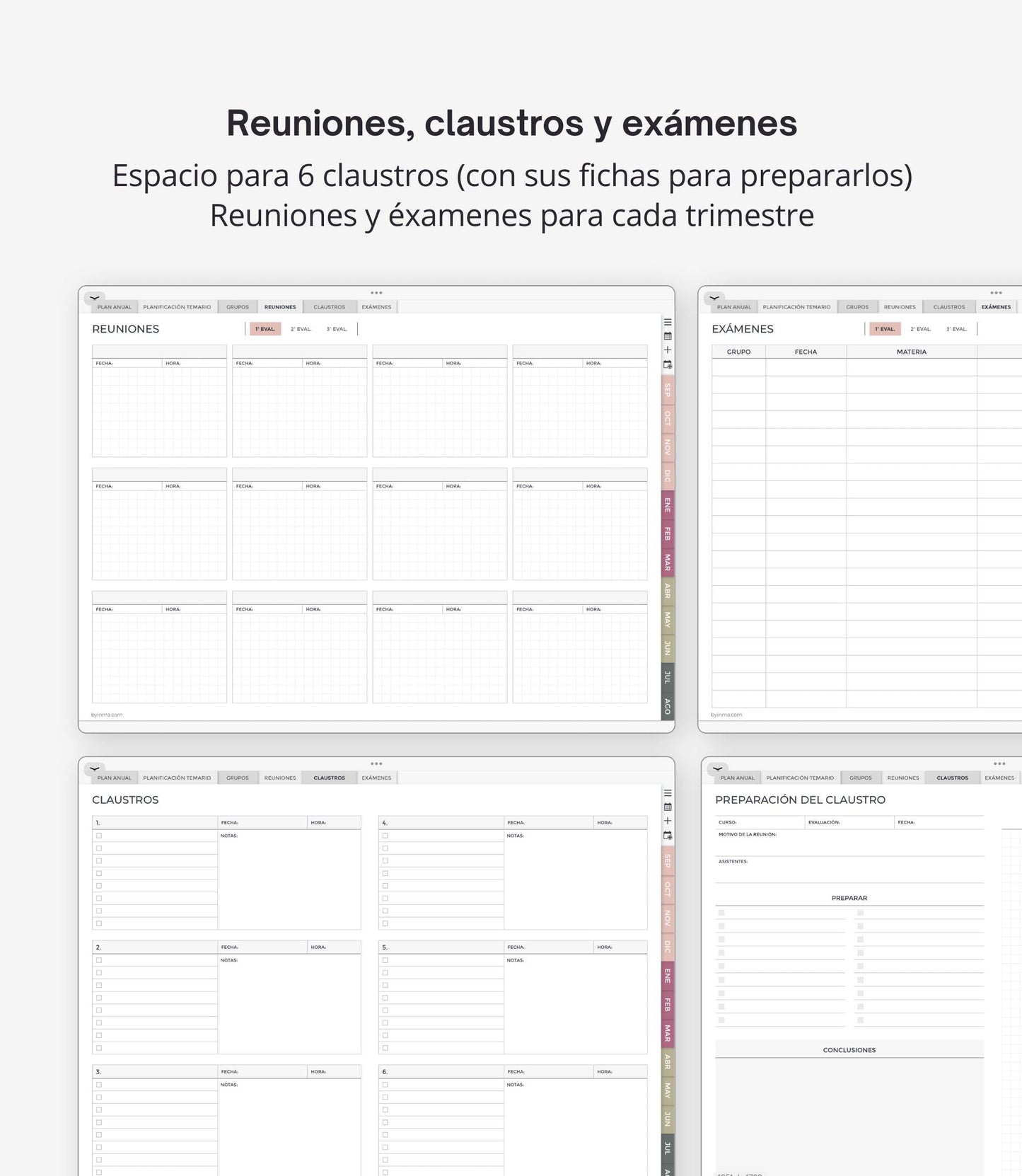 Agenda digital para profes 2026-2027 - Versión horizontal