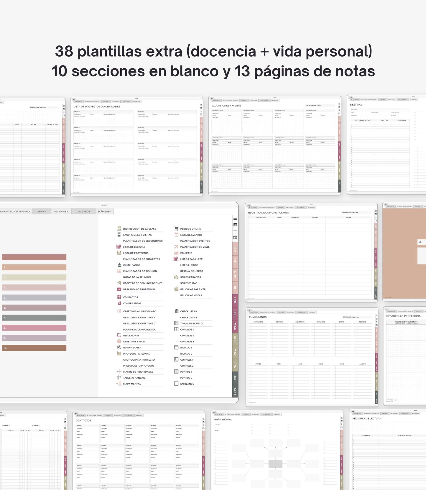Agenda digital para profes 2026-2027 - Versión horizontal
