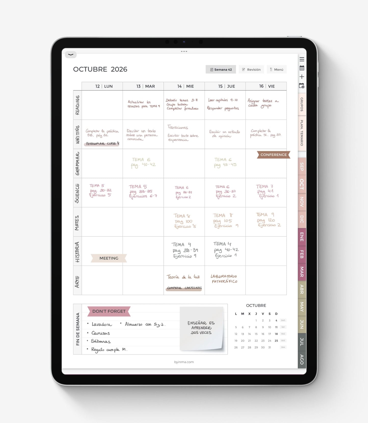 Agenda digital para profes 2026-2027 - Versión vertical