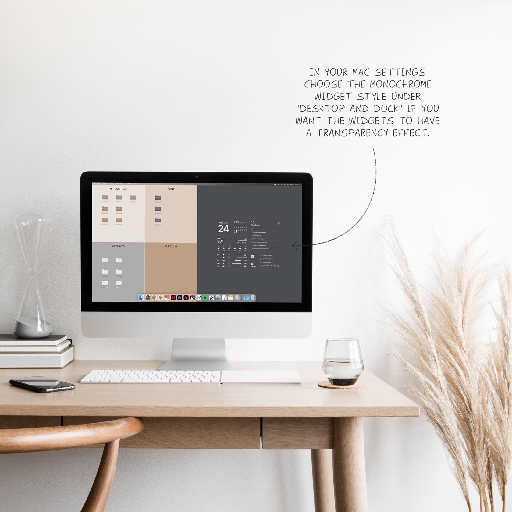 Aesthetic desktop organizer wallpapers for Mac and Windows – By Inma