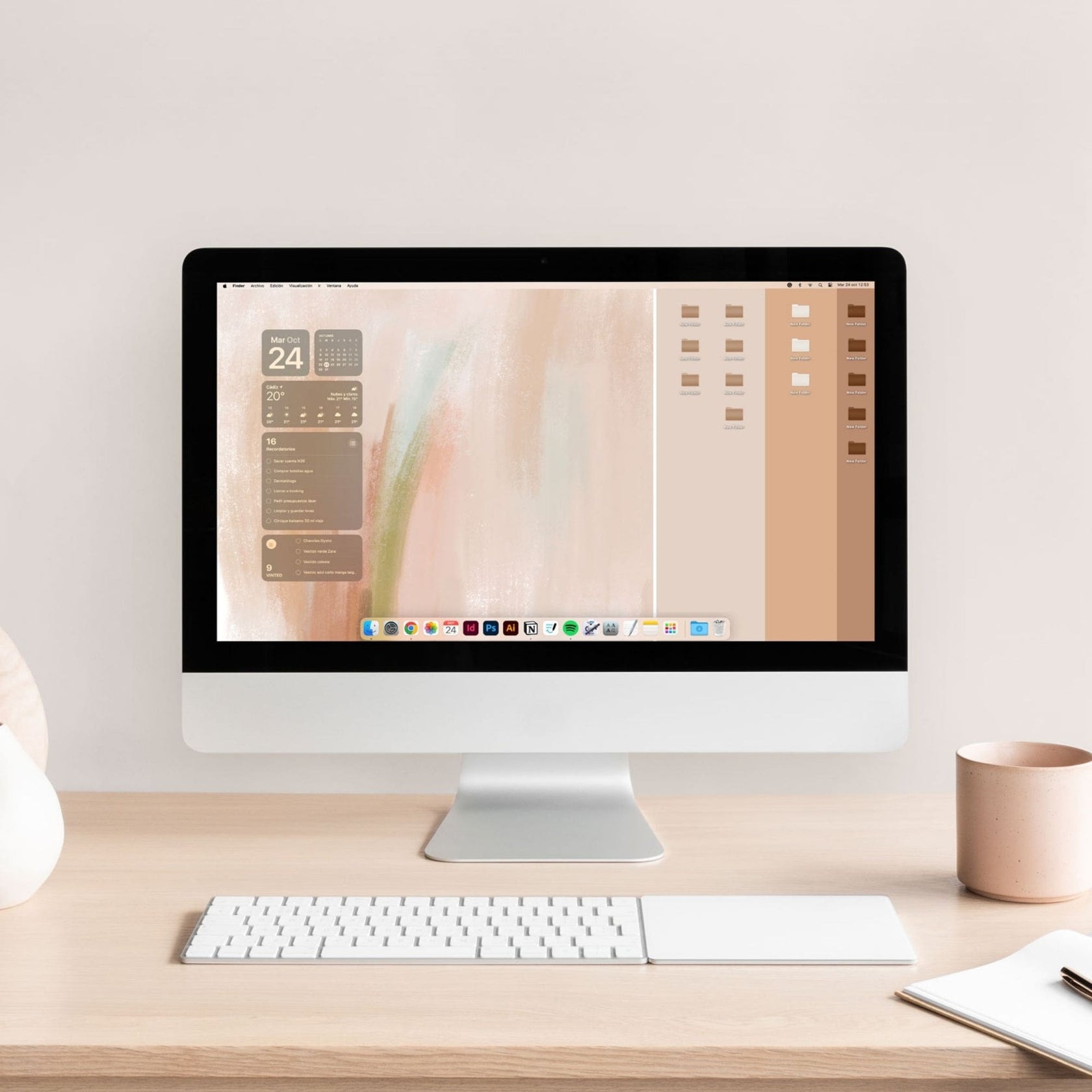 Aesthetic desktop organizer wallpapers for Mac and Windows – By Inma