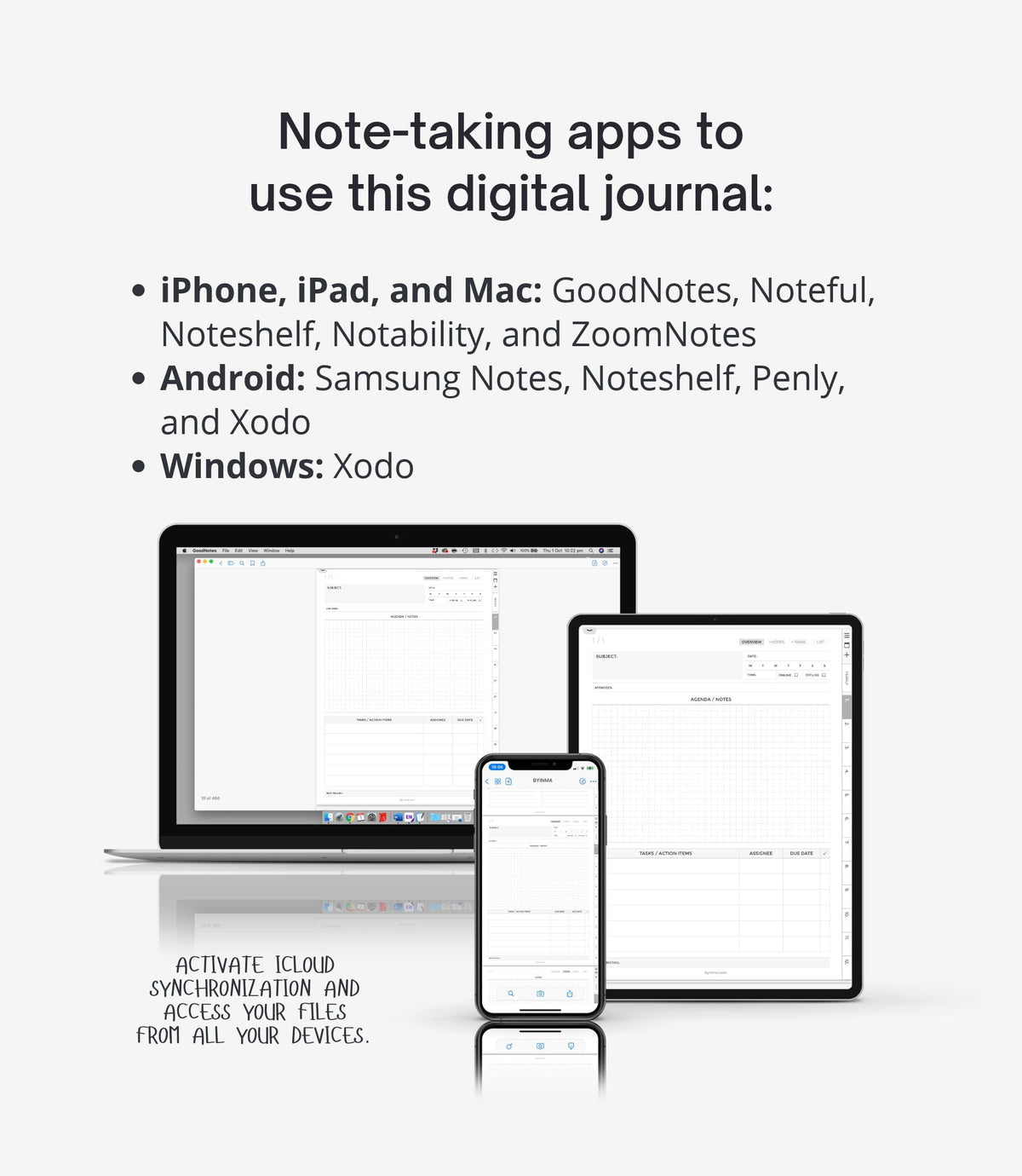 Cuaderno digital para notas de reuniones