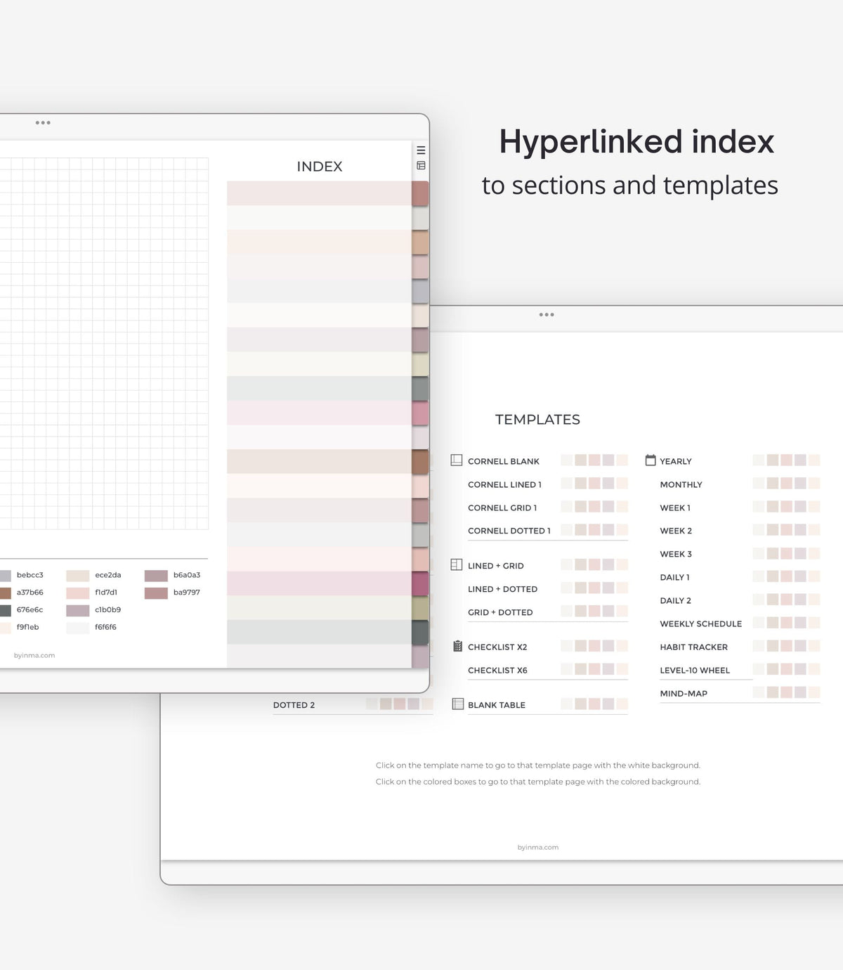 Digital notebook - 20 tabs (Landscape version)
