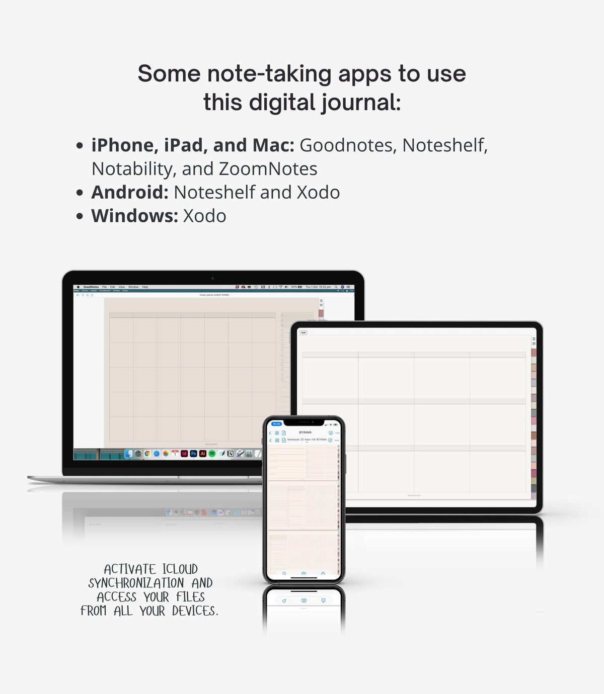 Digital notebook - 20 tabs (Landscape version)