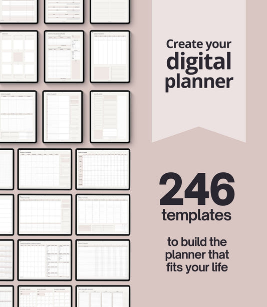 Digital planner template kit