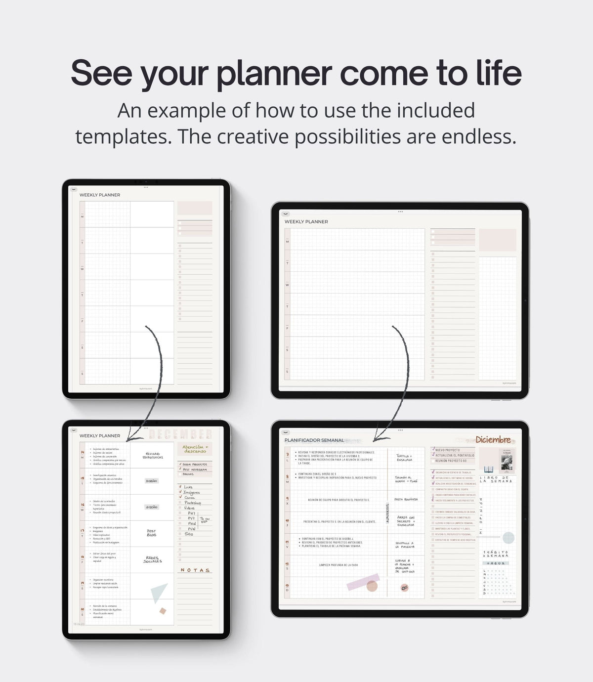 Kit de plantillas para agenda digital