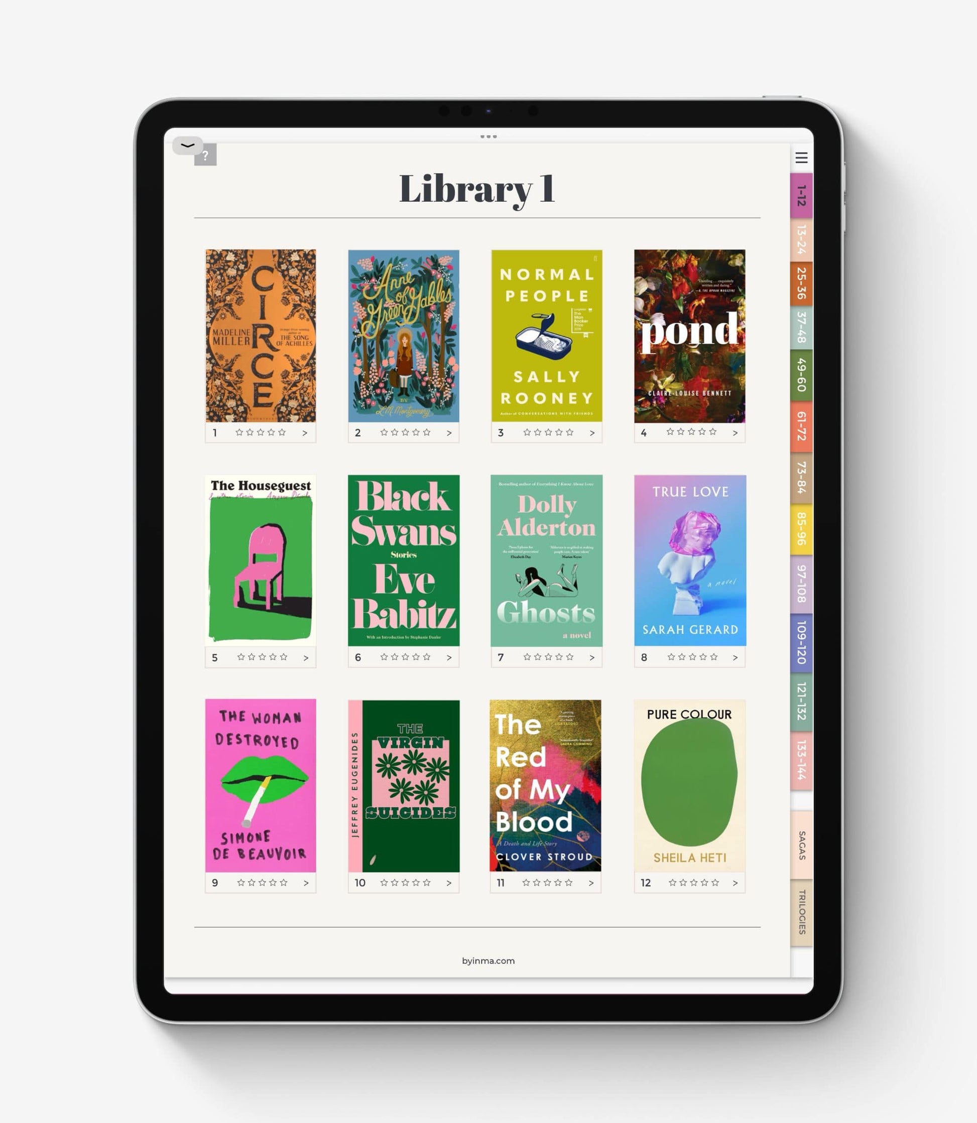 Digital reading journal for iPad and Goodnotes app - BY INMA – By Inma