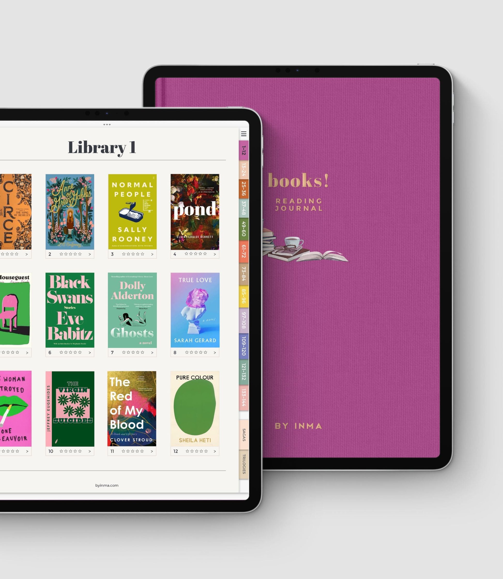 Digital reading journal for iPad and Goodnotes app - BY INMA – By Inma