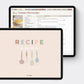 Digital recipe journal for food processors