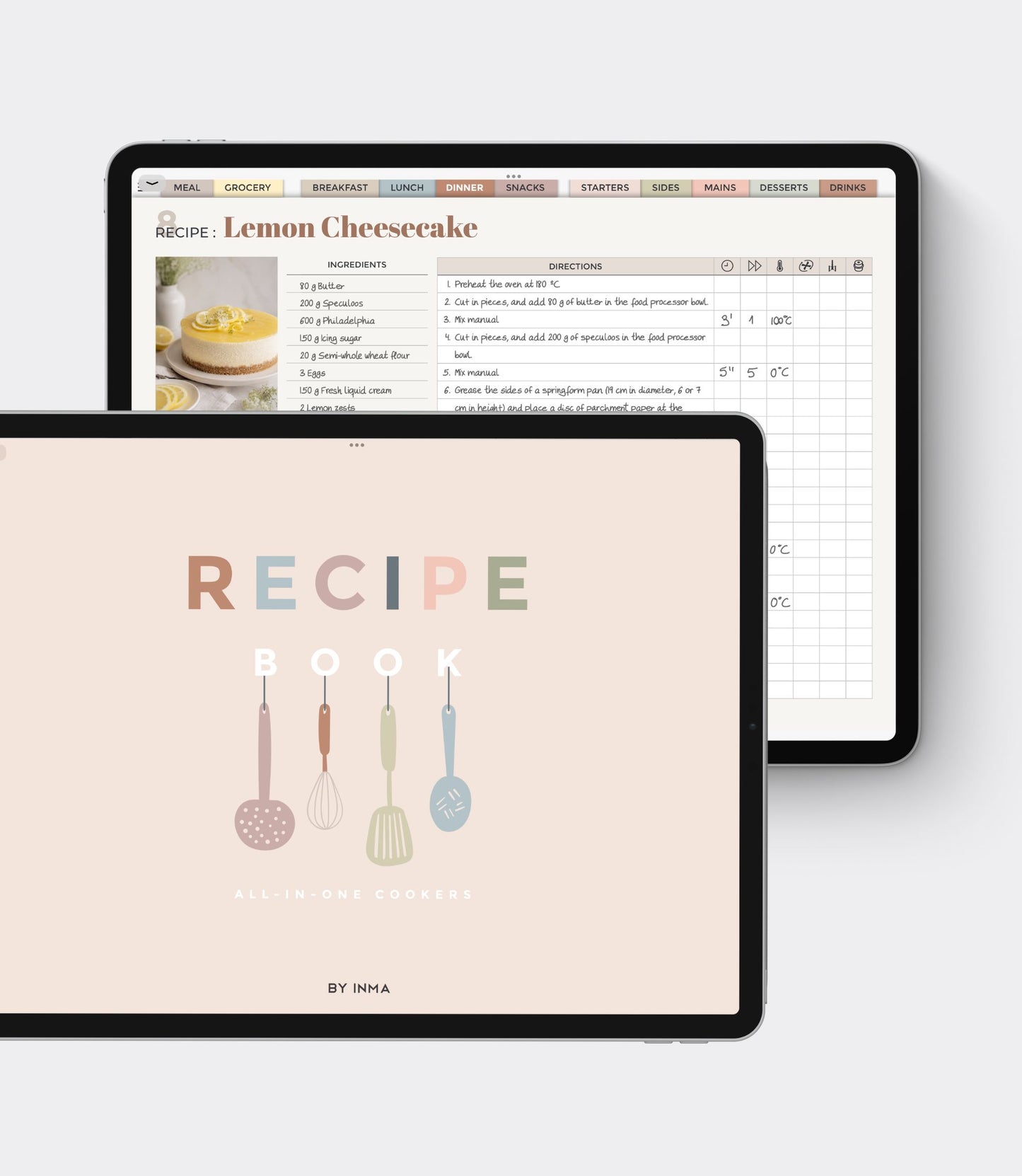 Digital recipe journal for food processors