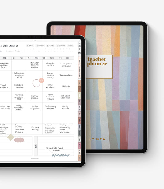 Agenda digital docente sin fechas - Versión inglés