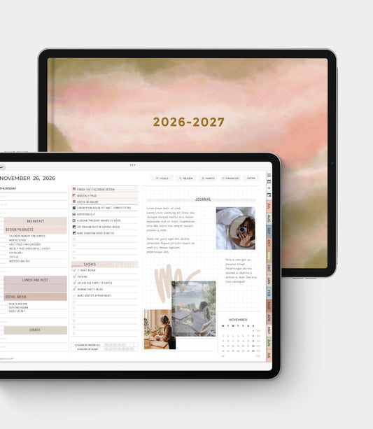 Mid-year digital planner 2026-2027