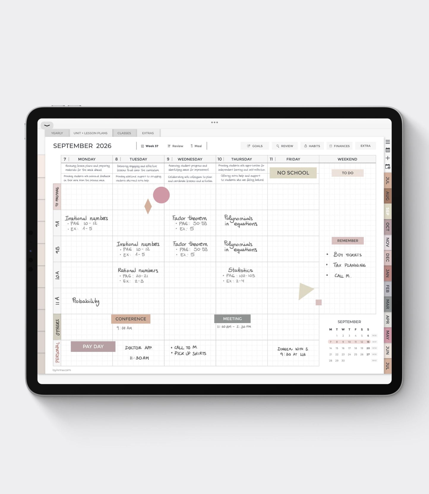 Agenda digital para profes 2025-2026 - Versión inglés