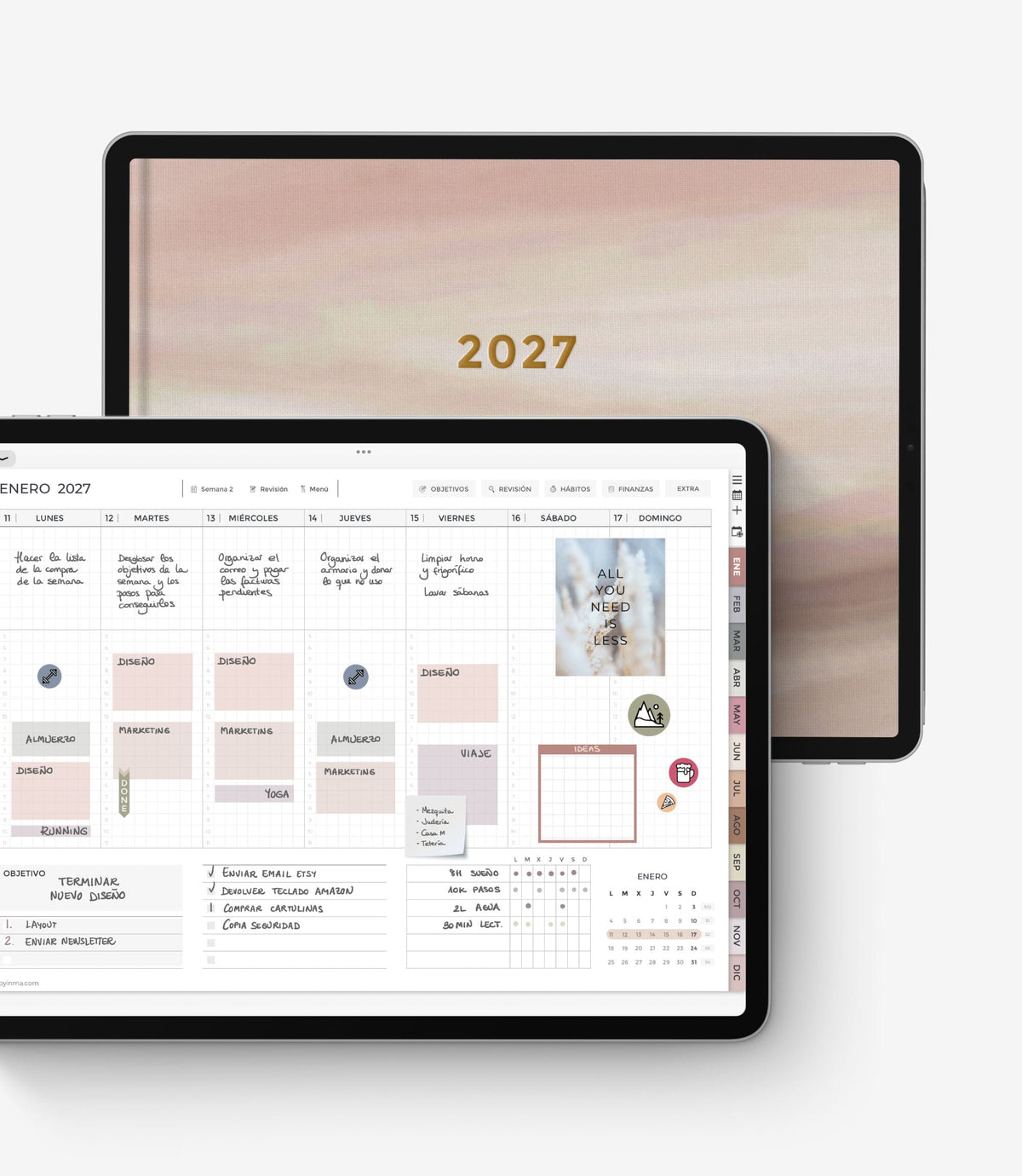 2027 digital planner - Portrait version