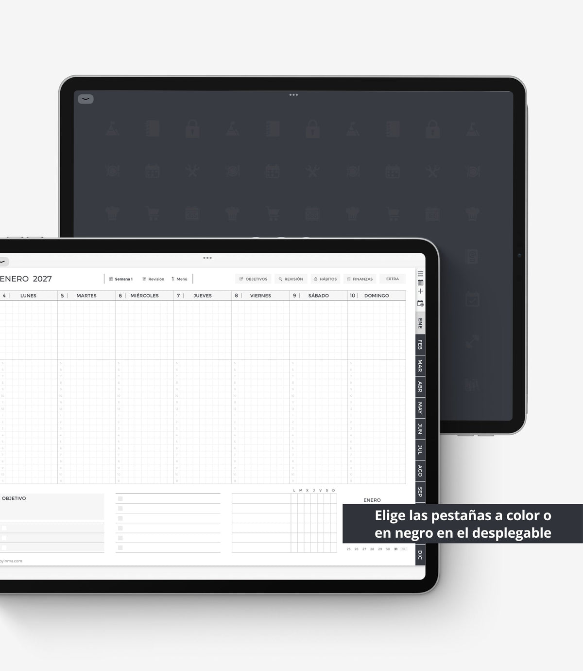 2027 digital planner - Portrait version