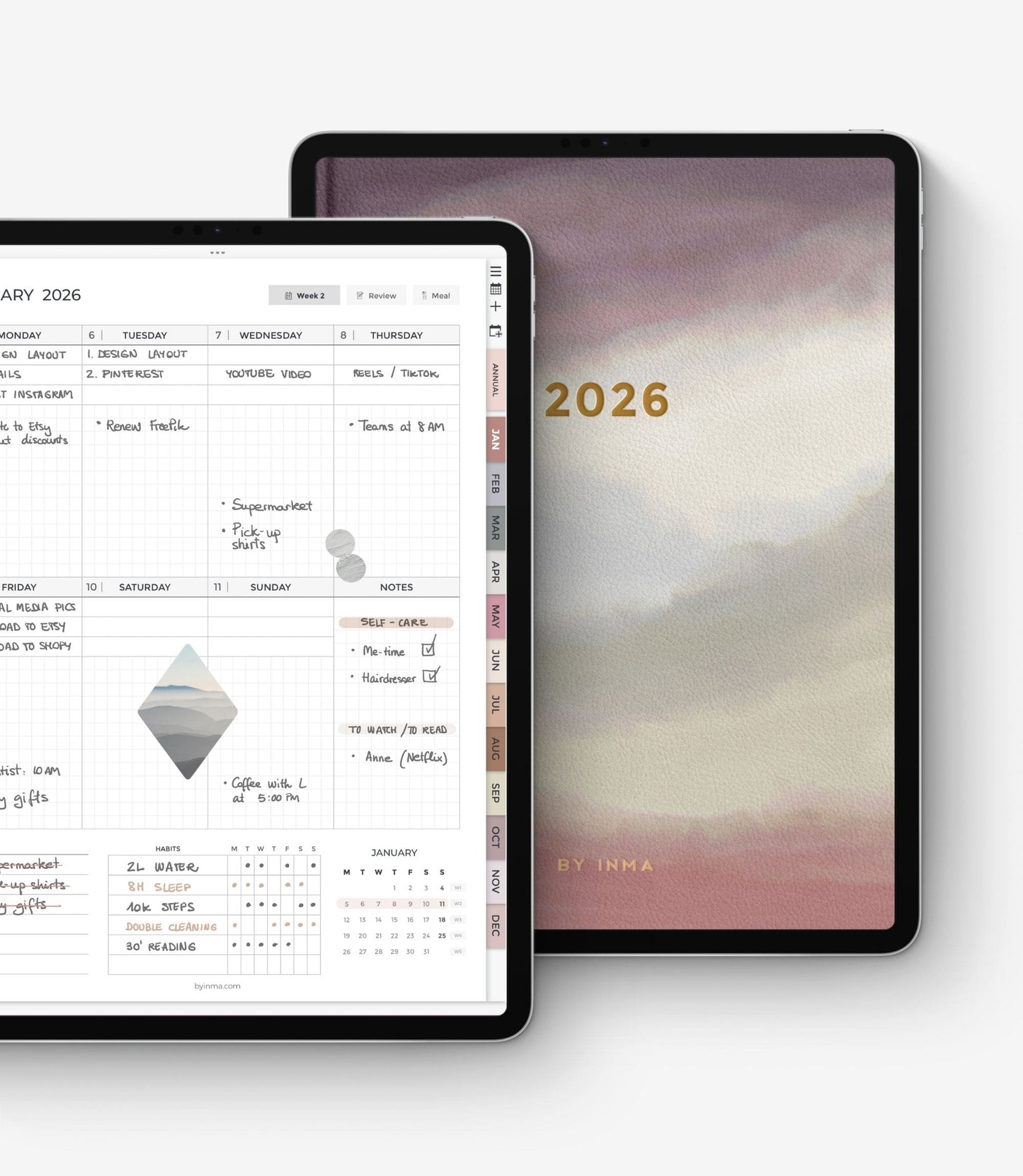 2026 digital planner - Portrait version