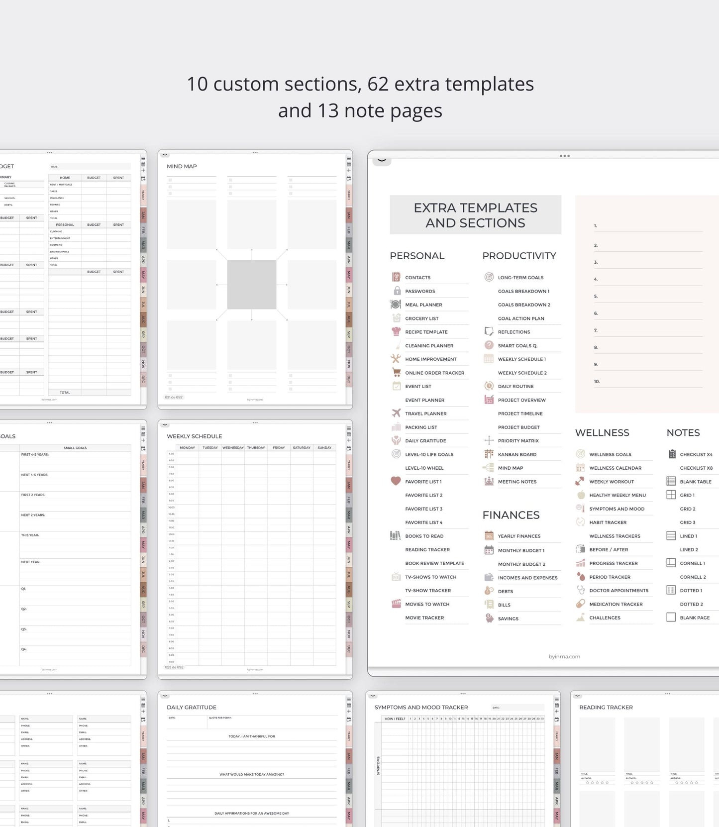 2026 digital planner - Portrait version