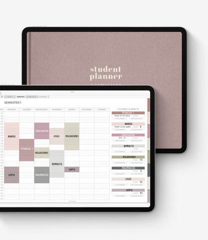 Undated digital student planner